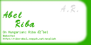 abel riba business card